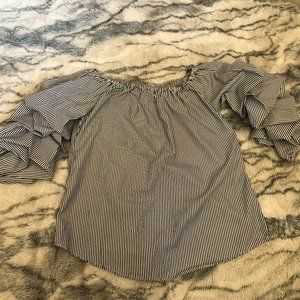 stripped woman's blouse